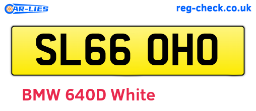 SL66OHO are the vehicle registration plates.