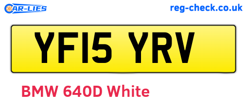 YF15YRV are the vehicle registration plates.