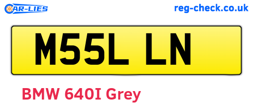 M55LLN are the vehicle registration plates.