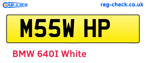 M55WHP are the vehicle registration plates.