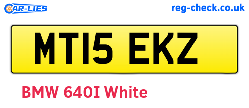 MT15EKZ are the vehicle registration plates.