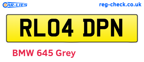 RL04DPN are the vehicle registration plates.