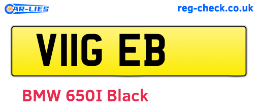 V11GEB are the vehicle registration plates.