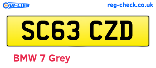 SC63CZD are the vehicle registration plates.