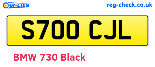 S700CJL are the vehicle registration plates.