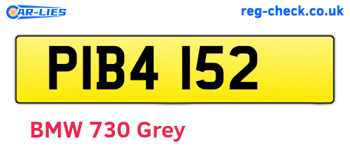 PIB4152 are the vehicle registration plates.
