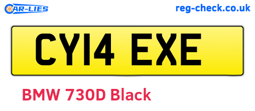 CY14EXE are the vehicle registration plates.