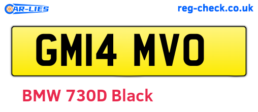 GM14MVO are the vehicle registration plates.