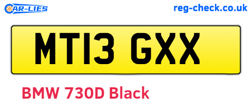 MT13GXX are the vehicle registration plates.
