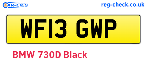 WF13GWP are the vehicle registration plates.