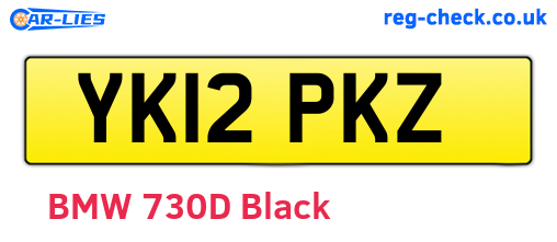 YK12PKZ are the vehicle registration plates.