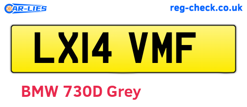 LX14VMF are the vehicle registration plates.