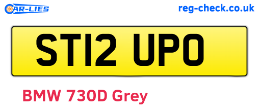 ST12UPO are the vehicle registration plates.