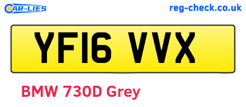 YF16VVX are the vehicle registration plates.