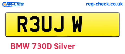 R3UJW are the vehicle registration plates.