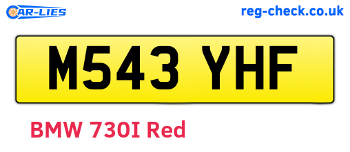M543YHF are the vehicle registration plates.