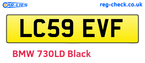 LC59EVF are the vehicle registration plates.