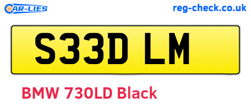 S33DLM are the vehicle registration plates.