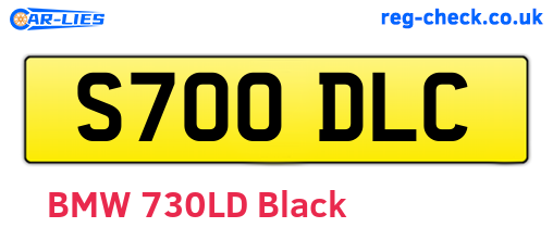 S700DLC are the vehicle registration plates.