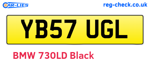 YB57UGL are the vehicle registration plates.