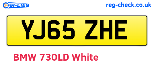 YJ65ZHE are the vehicle registration plates.