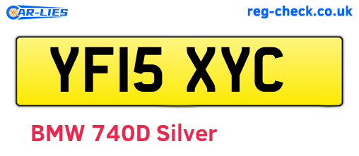 YF15XYC are the vehicle registration plates.