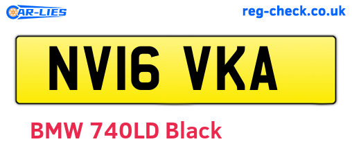 NV16VKA are the vehicle registration plates.