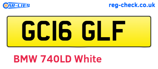 GC16GLF are the vehicle registration plates.