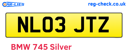 NL03JTZ are the vehicle registration plates.