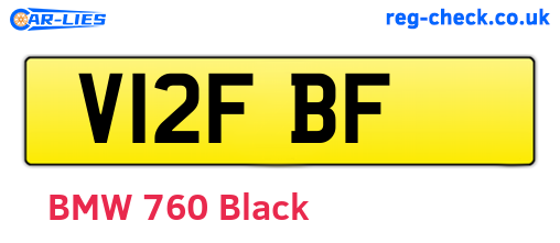 V12FBF are the vehicle registration plates.