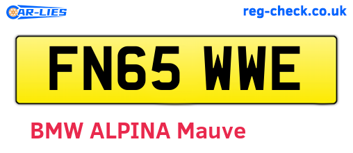 FN65WWE are the vehicle registration plates.