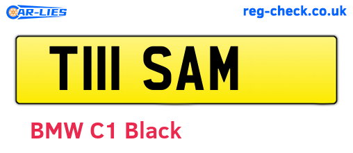 T111SAM are the vehicle registration plates.