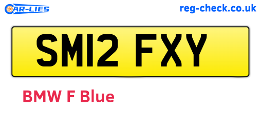 SM12FXY are the vehicle registration plates.