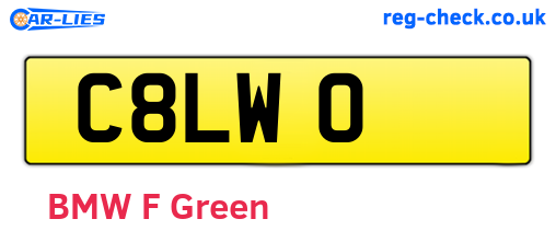 C8LWO are the vehicle registration plates.