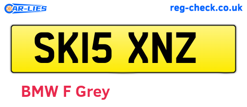 SK15XNZ are the vehicle registration plates.