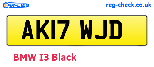AK17WJD are the vehicle registration plates.