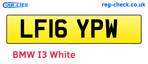LF16YPW are the vehicle registration plates.