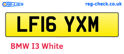 LF16YXM are the vehicle registration plates.