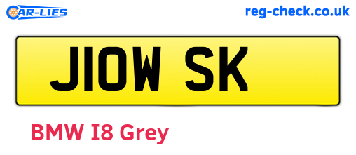 J10WSK are the vehicle registration plates.