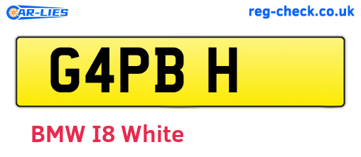 G4PBH are the vehicle registration plates.