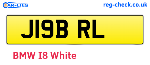J19BRL are the vehicle registration plates.