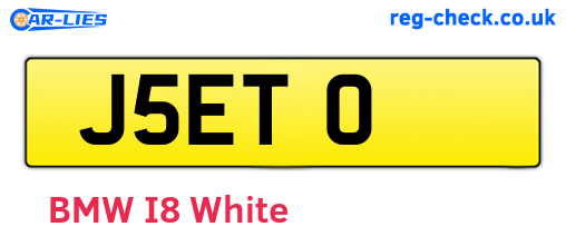 J5ETO are the vehicle registration plates.