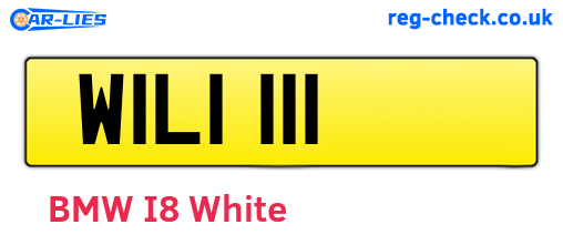 WIL1111 are the vehicle registration plates.