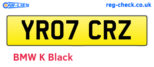 YR07CRZ are the vehicle registration plates.
