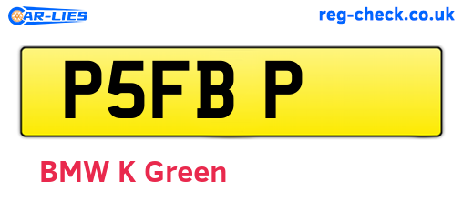 P5FBP are the vehicle registration plates.