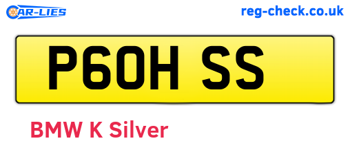 P60HSS are the vehicle registration plates.