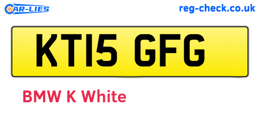 KT15GFG are the vehicle registration plates.