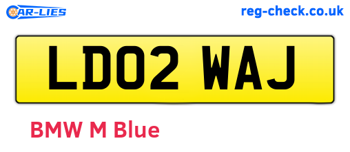 LD02WAJ are the vehicle registration plates.