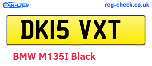 DK15VXT are the vehicle registration plates.