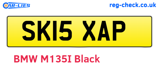 SK15XAP are the vehicle registration plates.